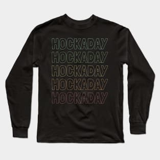 Hockaday Name Pattern Long Sleeve T-Shirt